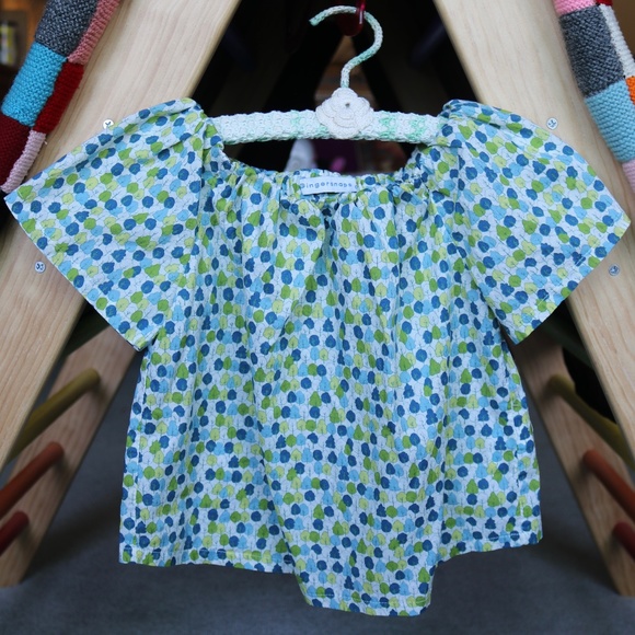 Gingersnaps Tree Print Flowy Blouse - Picture 1 of 13